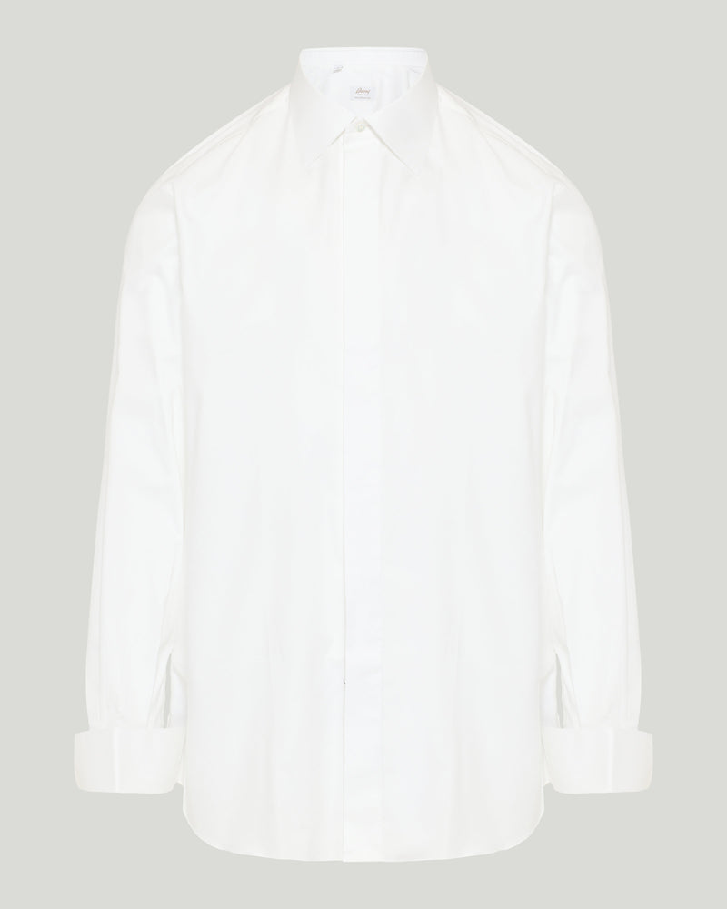 Brioni Cotton-poplin long-sleeve shirt