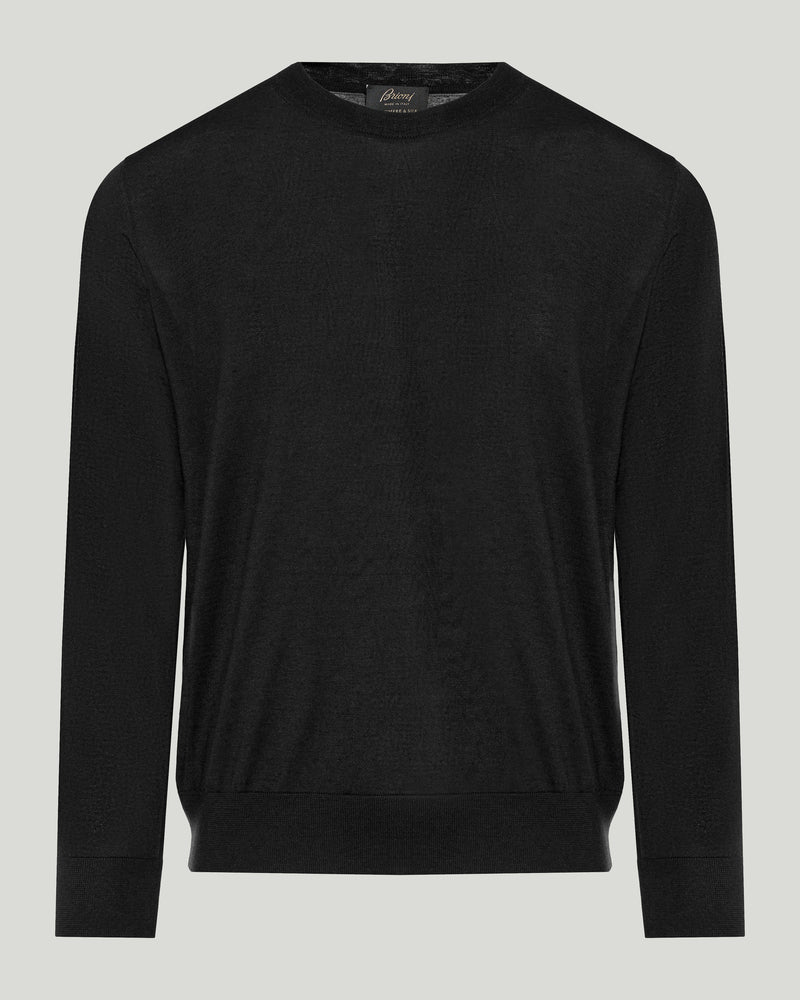 Brioni Crew-neck cashmere silk jumper