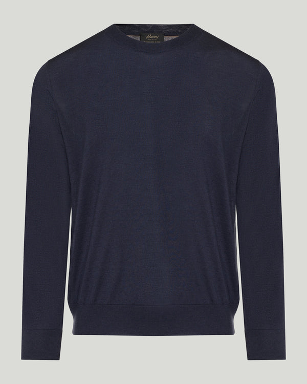 Brioni Crew-neck cashmere silk jumper