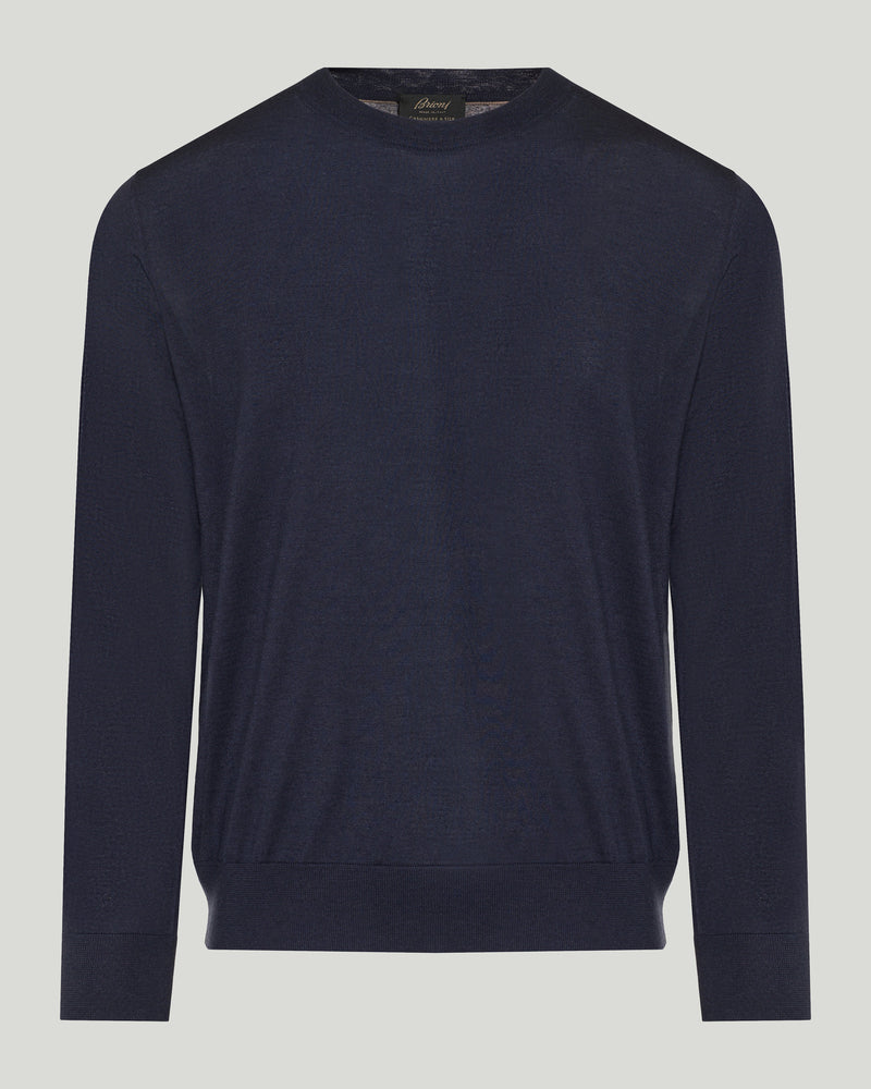 Brioni Crew-neck cashmere silk jumper