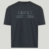 Gucci Logo cotton t-shirt with devoré detail