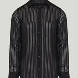 Gucci Striped silk gauze shirt