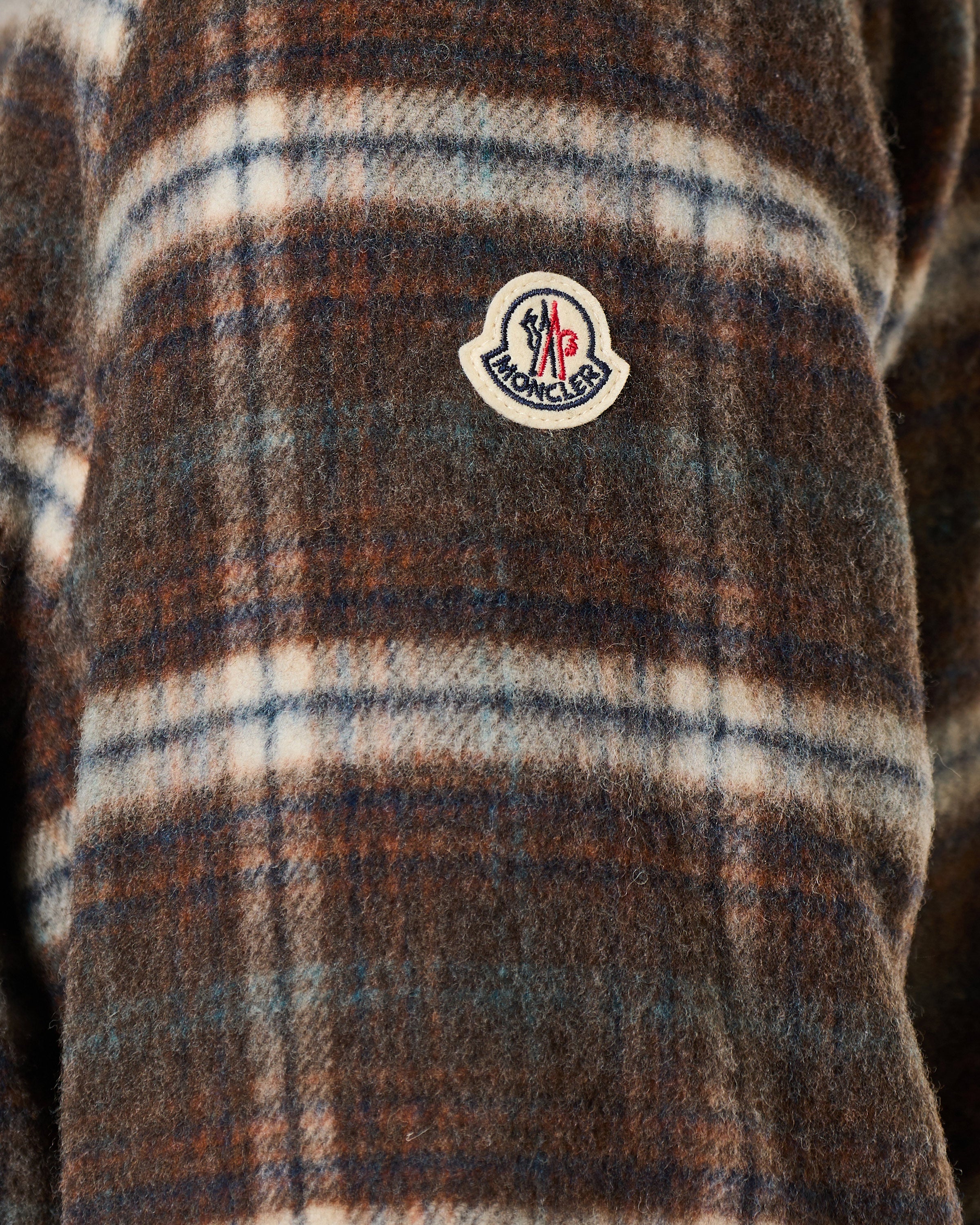 ロージーモンスターcheck wool shirt jacket(ブラウン)新品 Moncler check wool shirt jacket – Luisa World