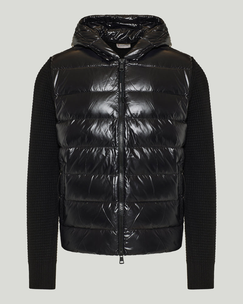 Moncler Logo Patch Knit Padded Jacket