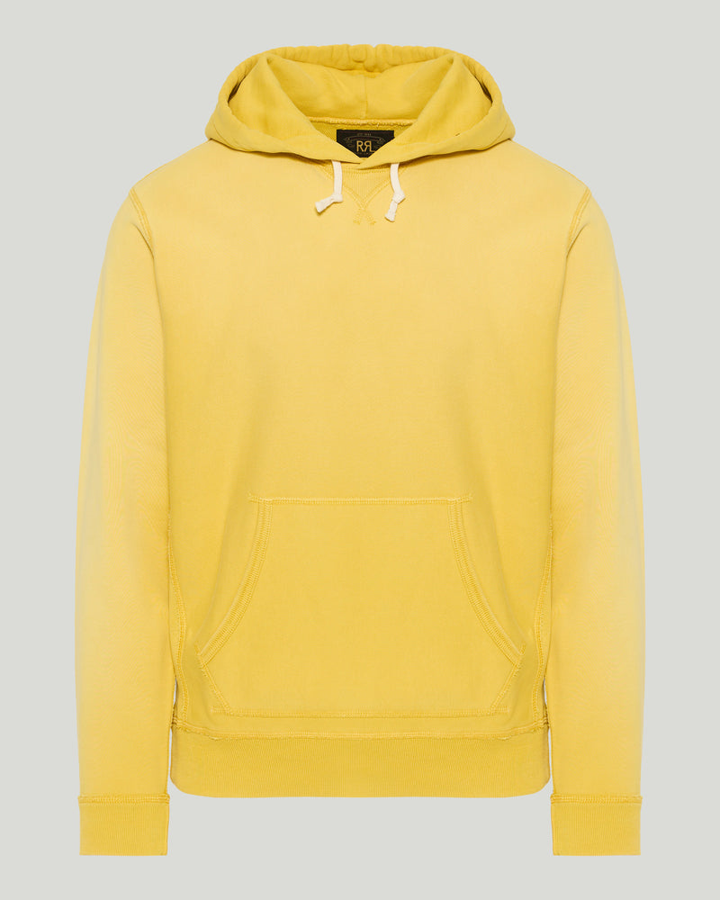 RRL Drawstring ribbed fleece hoodie