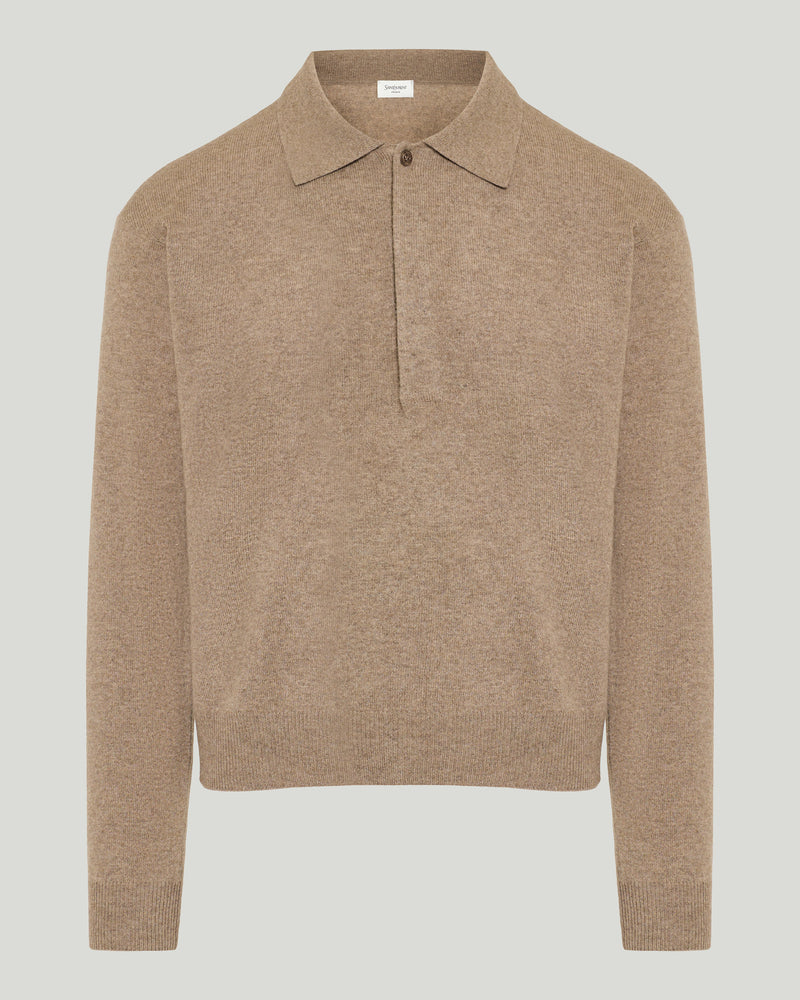 Saint Laurent raglan-sleeve polo shirt
