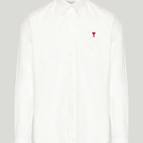 AMI Paris Ami de Coeur embroidered cotton shirt