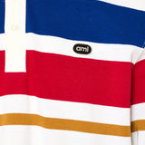 Ami Paris striped Ami patch polo shirt