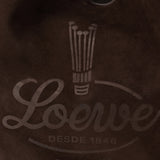 Loewe Logo-debossed leather-trimmed suede tote