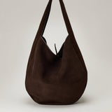 Loewe Logo-debossed leather-trimmed suede tote