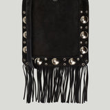 Valentino Garavani VLogo nellcôte fringed leather crossbody bag