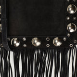 Valentino Garavani VLogo nellcôte fringed leather crossbody bag