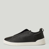 ZEGNA Triple Stitch Secondskin leather sneakers
