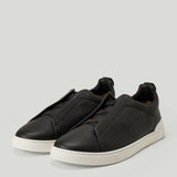 ZEGNA Triple Stitch Secondskin leather sneakers