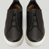 ZEGNA Triple Stitch Secondskin leather sneakers