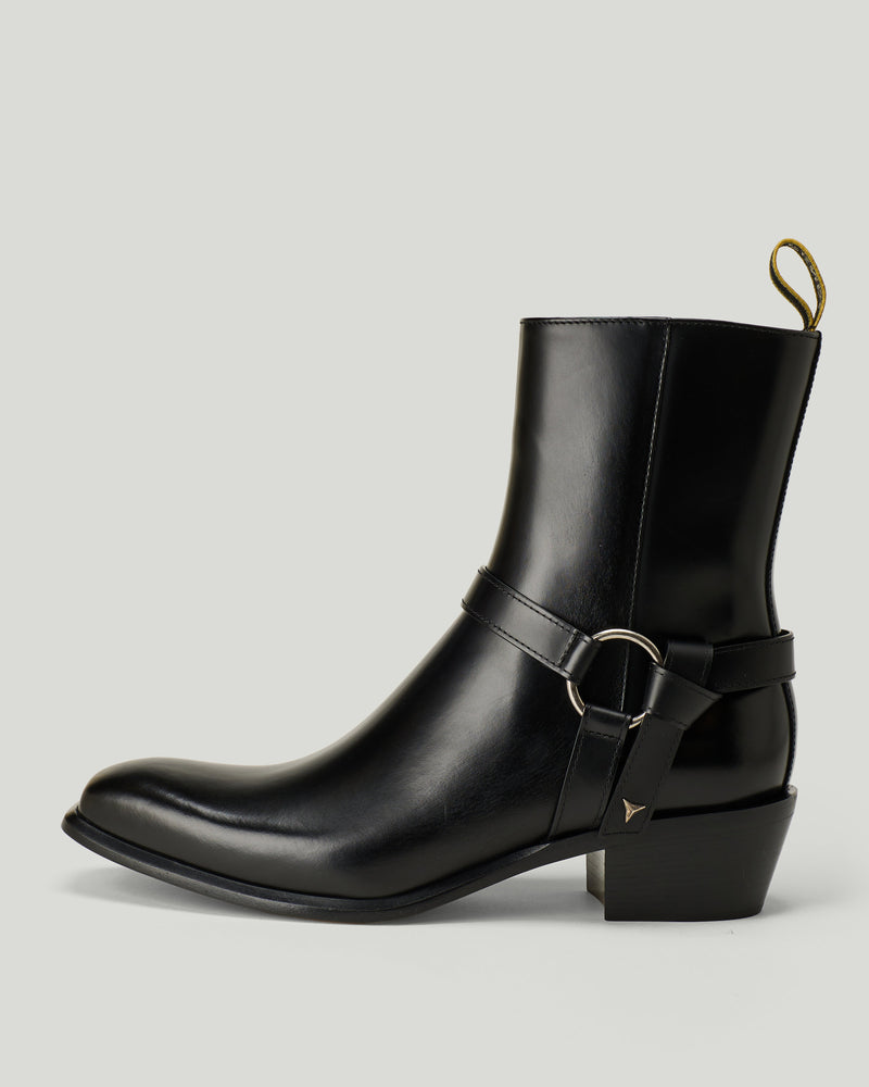 Fendi square-toe leather ankle boots
