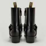 Fendi square-toe leather ankle boots