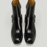 Fendi square-toe leather ankle boots