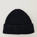 Stone Island Logo patch ribbed knit beanie