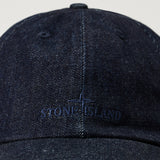 Stone Island logo-embroidered denim baseball cap