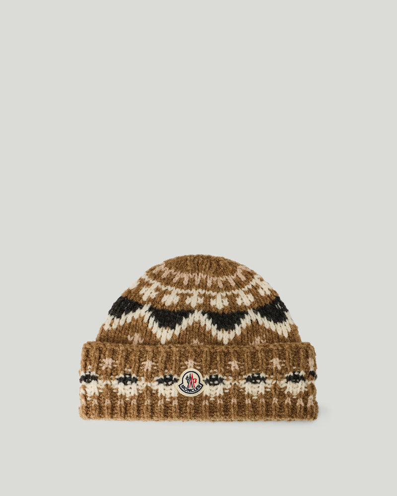 Moncler wool-blend jacquard beanie
