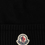 Moncler Wool and Cashmere Logo Patch Beanie