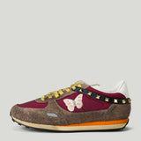 Valentino Garavani Stud Up Sneakers with Butterfly Embroidery