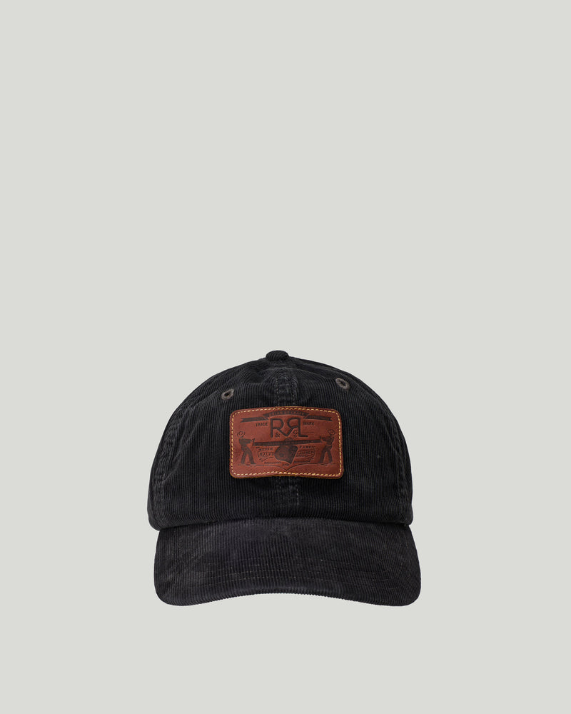 RRL Corduroy logo-patch cap