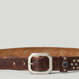 RRL embossed leather belt