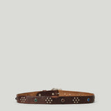 RRL embossed leather belt