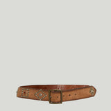 RRL Studded roughout leather belt