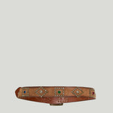 RRL Studded roughout leather belt