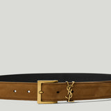 Saint Laurent Cassandre Vadim suede belt