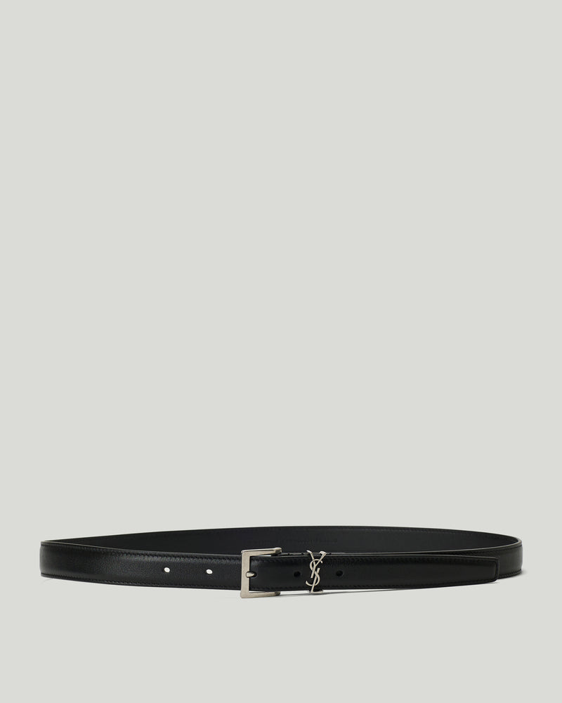 Saint Laurent Cassandre leather belt