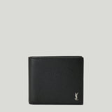 Saint Laurent Tiny Cassandre east/west grained leather wallet
