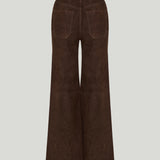 FRAME Le Slim Palazzo Modernist Pocket suede pants
