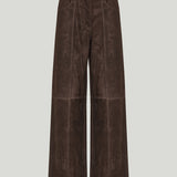 Theory wide-leg suede trousers