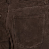 Theory wide-leg suede trousers