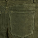 Theory wide-leg suede trousers