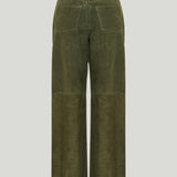 Theory wide-leg suede trousers