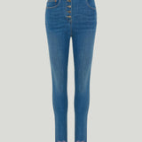 Valentino denim pants with lace