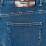 Valentino denim pants with lace