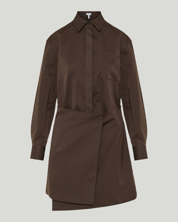 Loewe Double L cotton and silk shirt dress