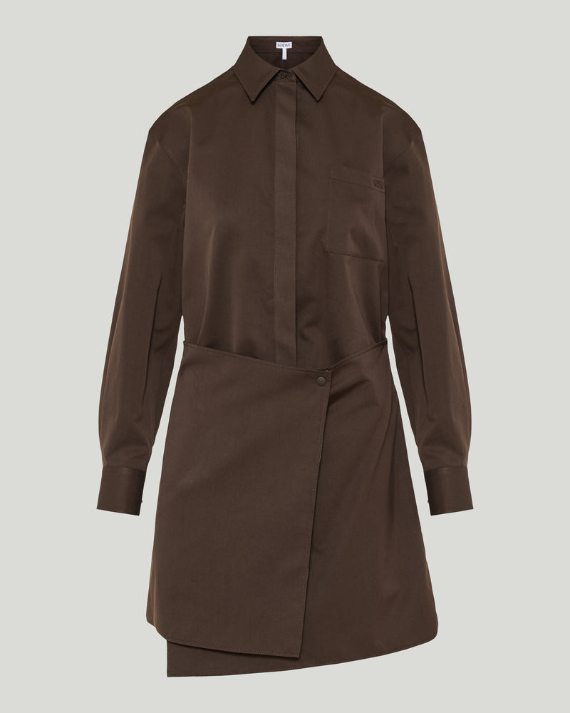 Loewe Double L cotton and silk shirt dress