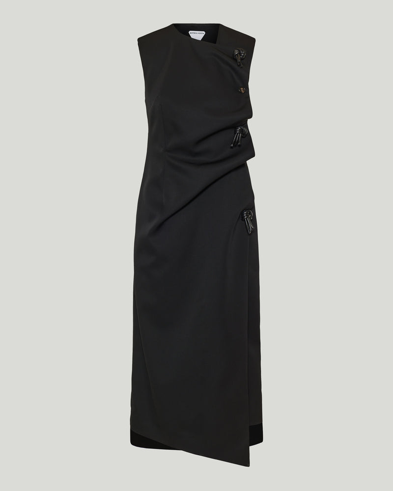 Bottega Veneta Buttoned sleeveless shift midi dress