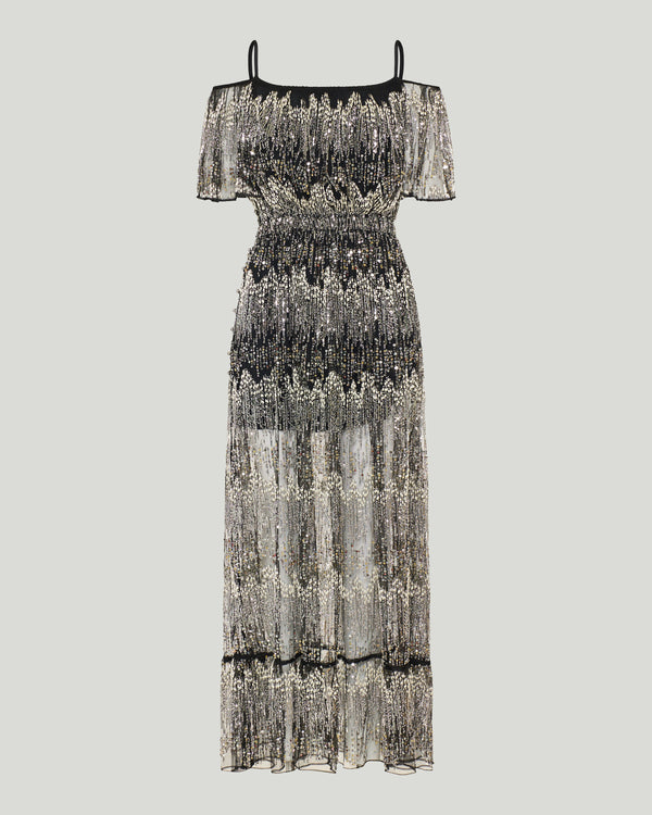 Rabanne Embellished off-Shoulder gown