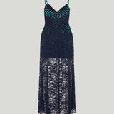Rabanne Trompe-l'œil lace maxi dress