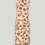 Rabanne chainmail-embellished floral satin midi dress