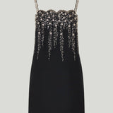 Valentino Embroidered Crepe couture mini dress