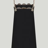 Valentino Garavani Crystal-embellished crepe mini dress